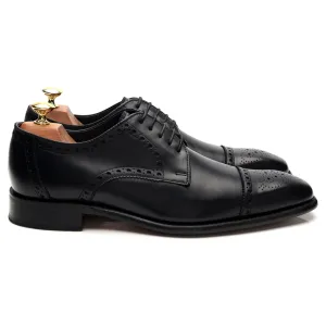 1880 'Byron' Black Leather Derby Brogues UK 8 F