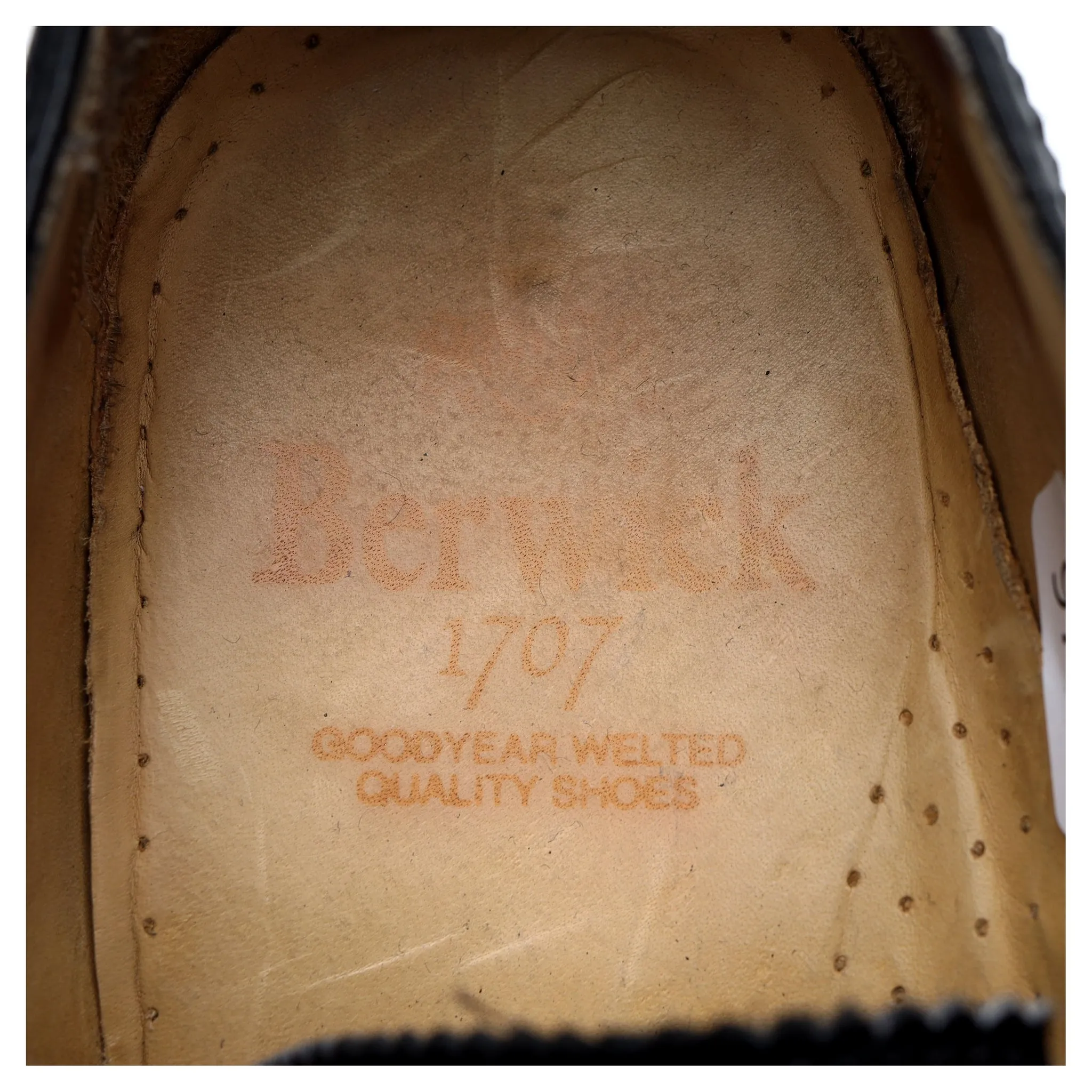 '2029' Black Leather Oxford Brogues UK 8