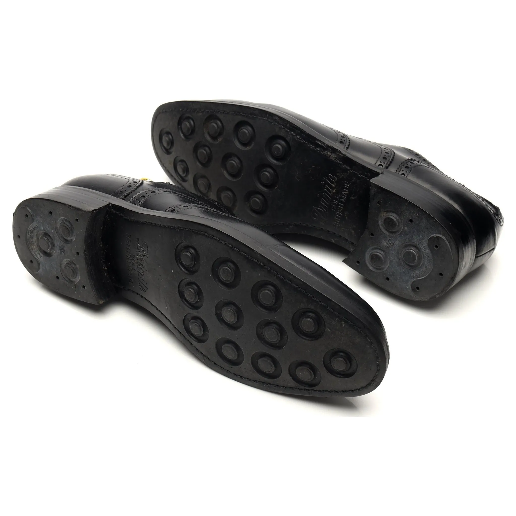 '2029' Black Leather Oxford Brogues UK 8