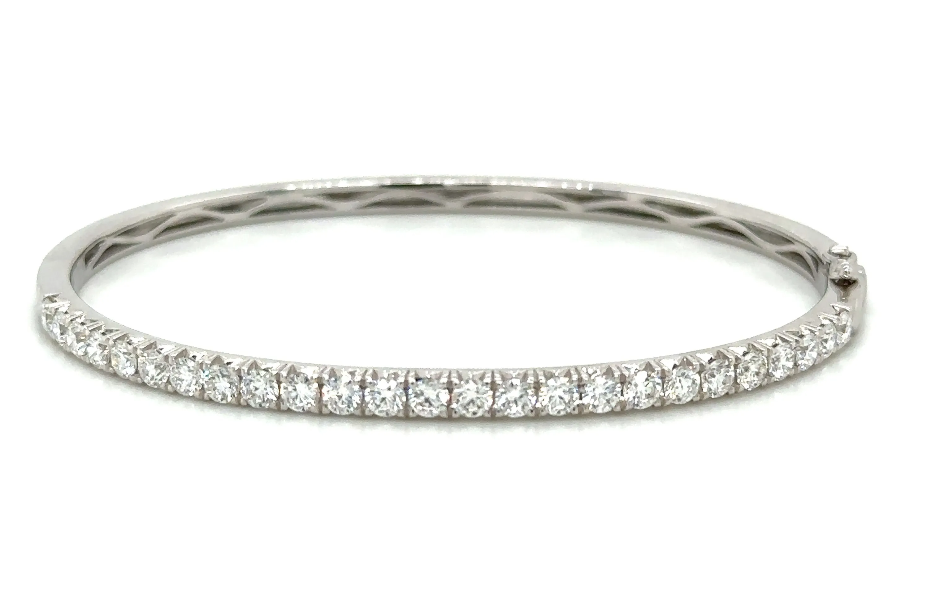2.07ct t.w. White Gold Diamond Bangle Bracelet