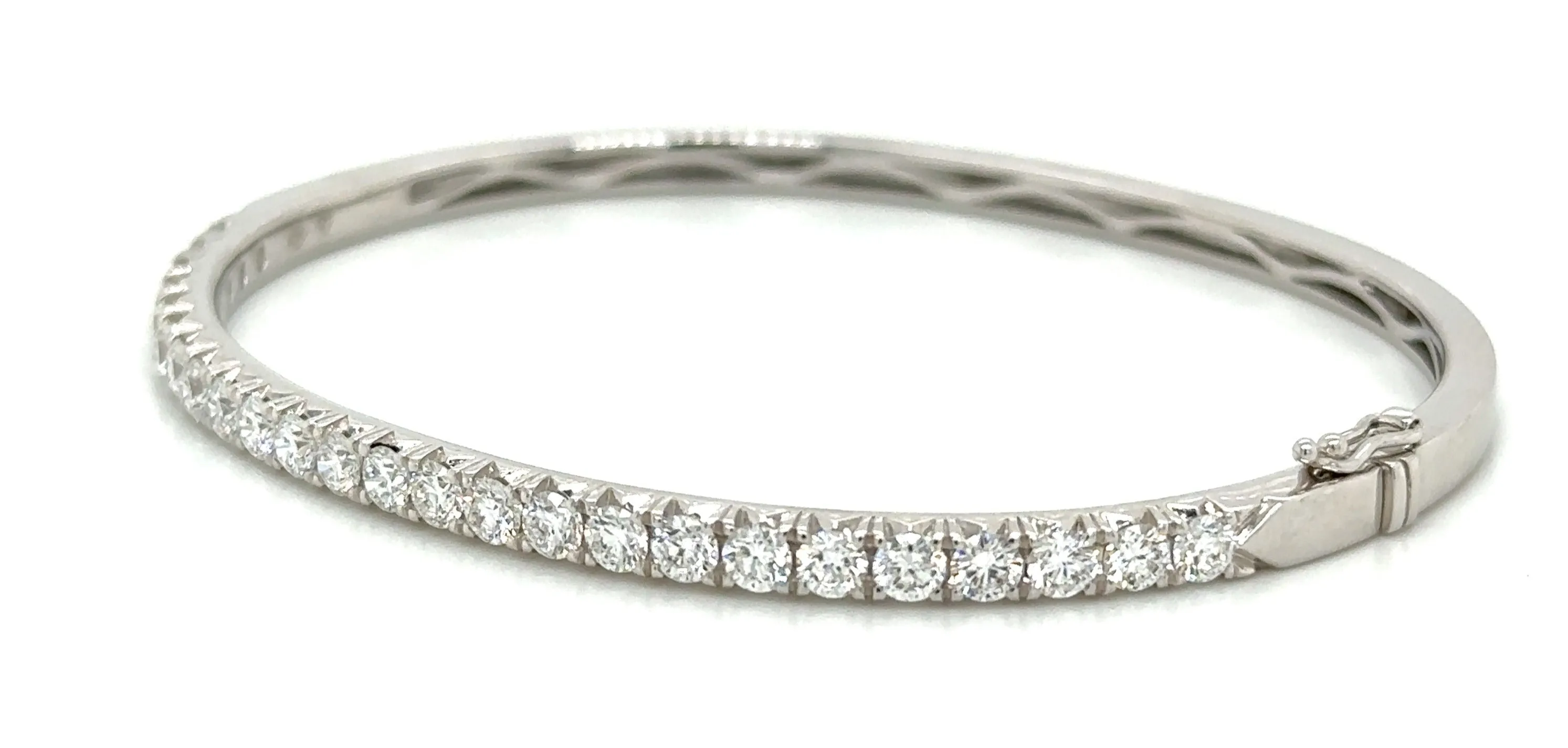 2.07ct t.w. White Gold Diamond Bangle Bracelet