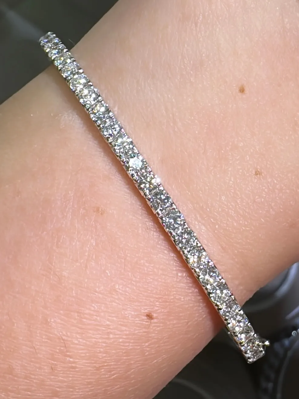 2.07ct t.w. White Gold Diamond Bangle Bracelet