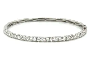 2.07ct t.w. White Gold Diamond Bangle Bracelet