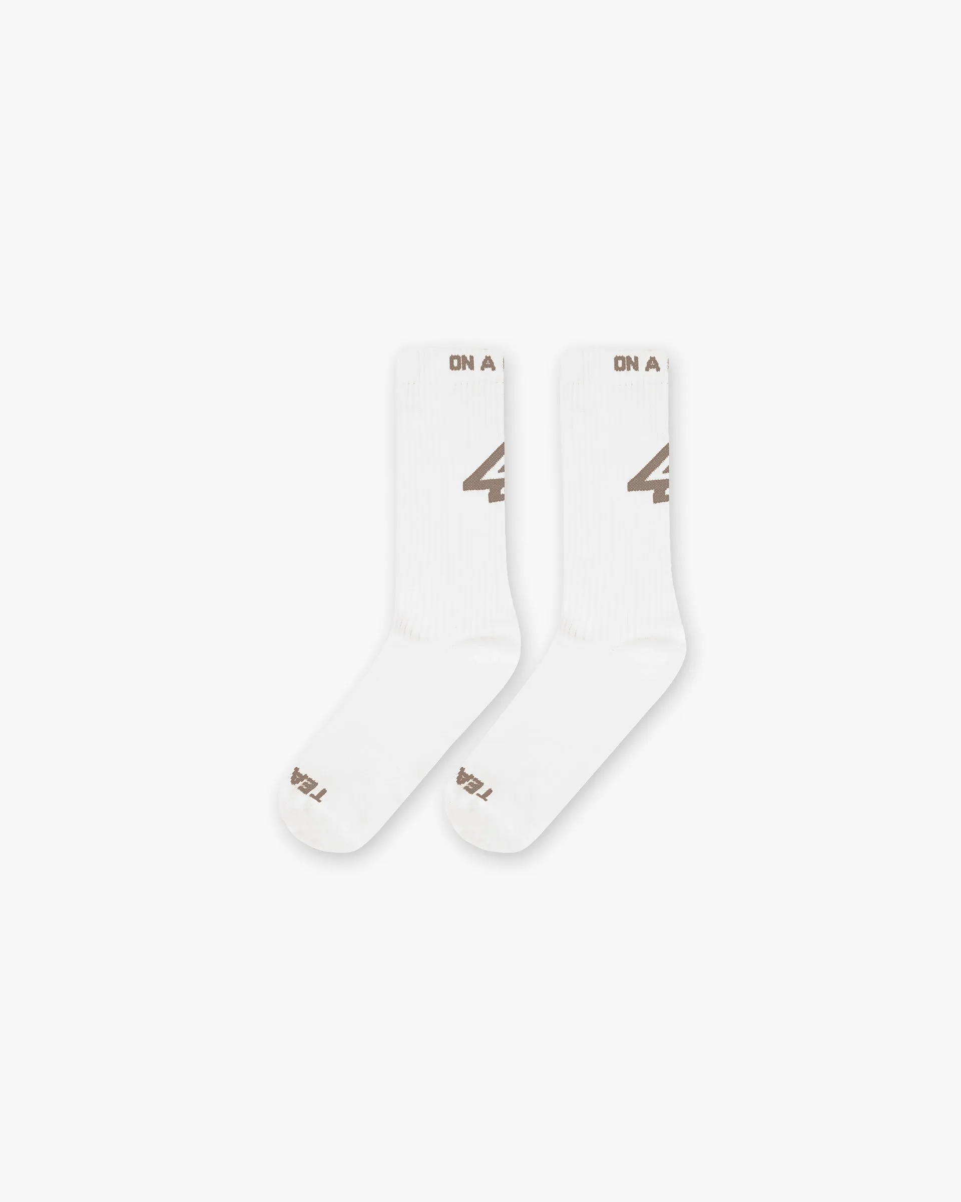 247 Logo Socks - Flat White