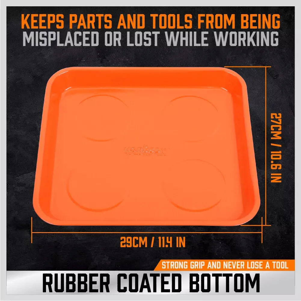 3 Piece Magnetic Tool Parts Tray Organiser Set