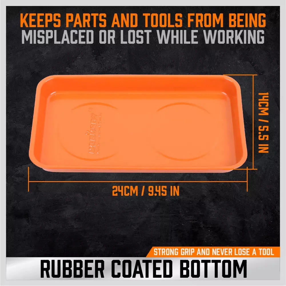 3 Piece Magnetic Tool Parts Tray Organiser Set