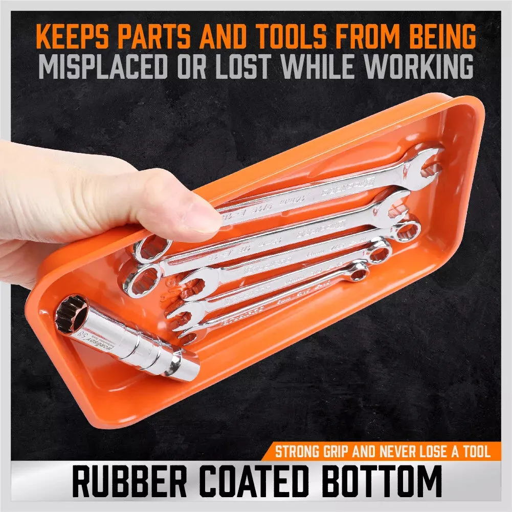 3 Piece Magnetic Tool Parts Tray Organiser Set
