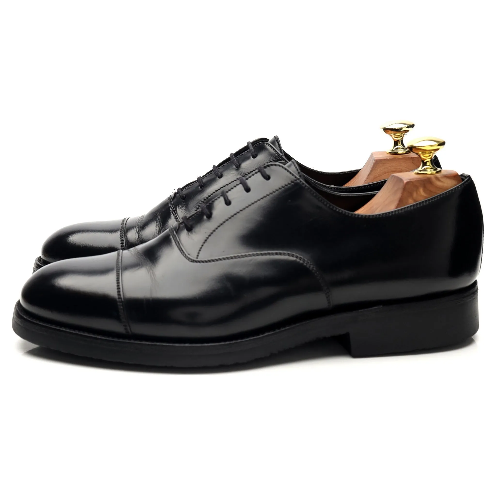 300 Black Leather Oxford 7 E UK 7.5