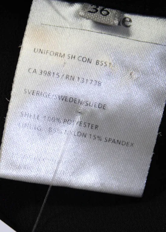 Acne Studios Sweden. Navy/Black Colorblock Long Sleeves Mini Dress