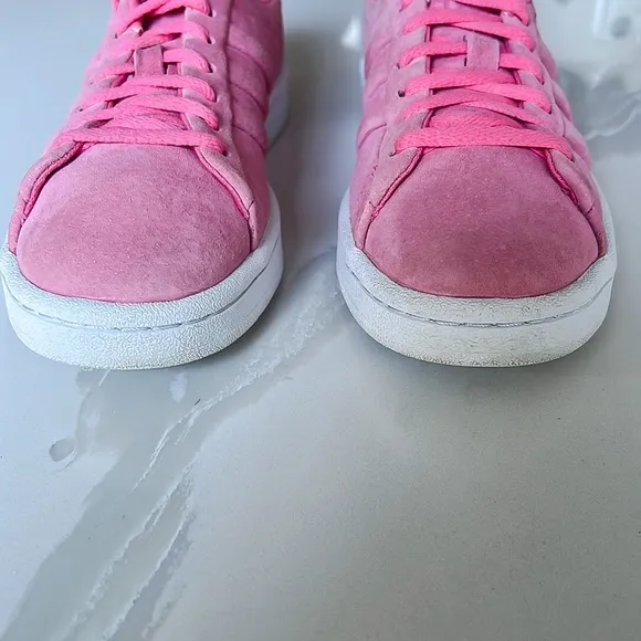 Adidas Campus Stitch and Turn Pink Embossed 3 Stripes Sneakers Womens Sz 5.5