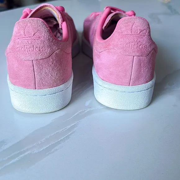 Adidas Campus Stitch and Turn Pink Embossed 3 Stripes Sneakers Womens Sz 5.5