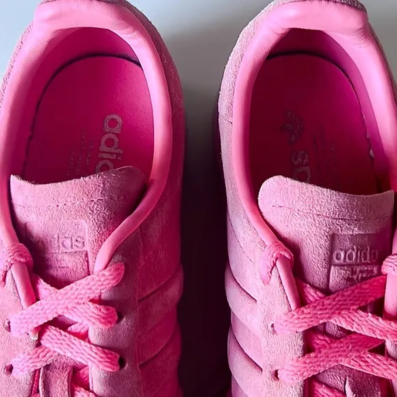 Adidas Campus Stitch and Turn Pink Embossed 3 Stripes Sneakers Womens Sz 5.5