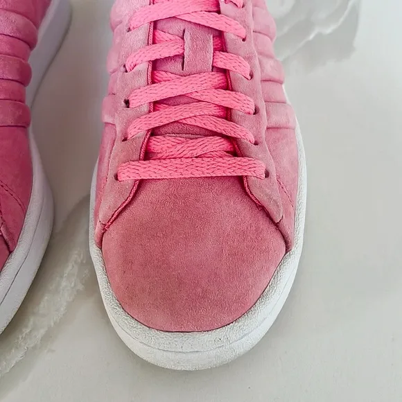 Adidas Campus Stitch and Turn Pink Embossed 3 Stripes Sneakers Womens Sz 5.5