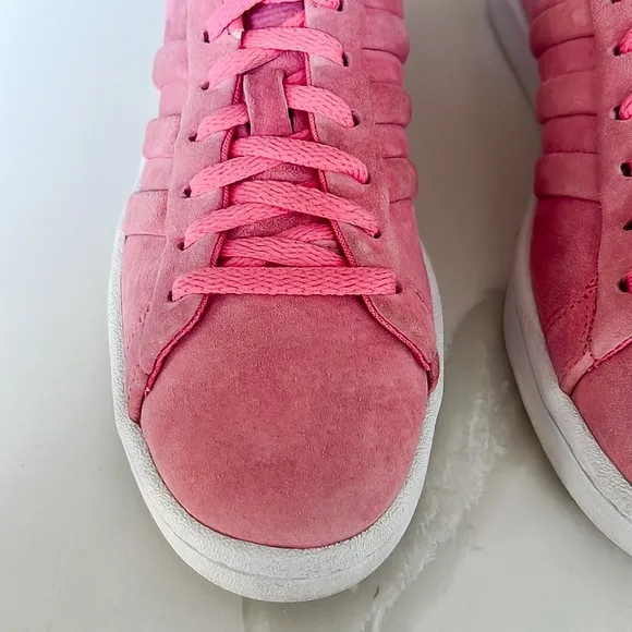 Adidas Campus Stitch and Turn Pink Embossed 3 Stripes Sneakers Womens Sz 5.5
