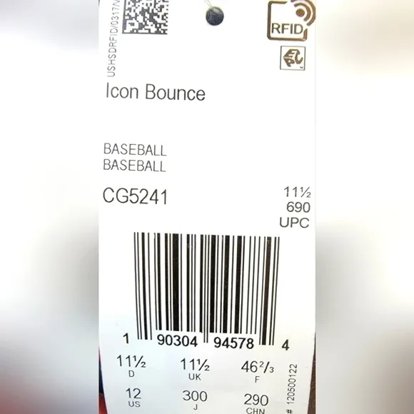 Adidas 'Icon Bounce' Baseball Cleats‎ - Men's Size 12