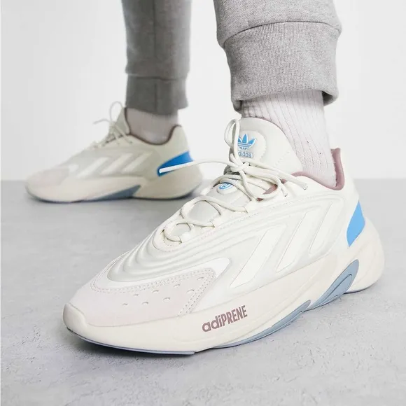 Adidas Originals Ozelia Sneakers in Off White Aluminium Magic Grey Men’s Size 5