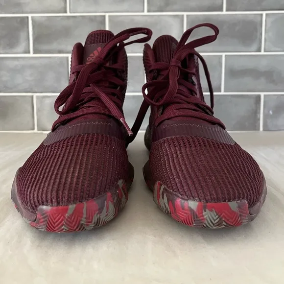 ADIDAS PRO BOUNCE MEN'S RED Burgundy BASKETBALL SHOES Mens Size 9.5 New