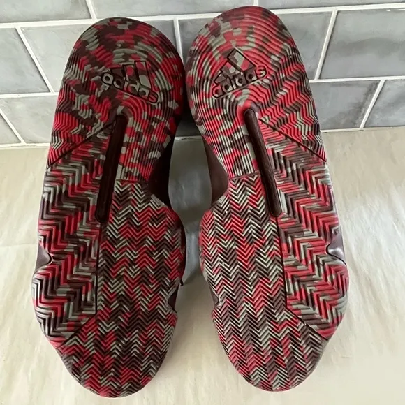 ADIDAS PRO BOUNCE MEN'S RED Burgundy BASKETBALL SHOES Mens Size 9.5 New