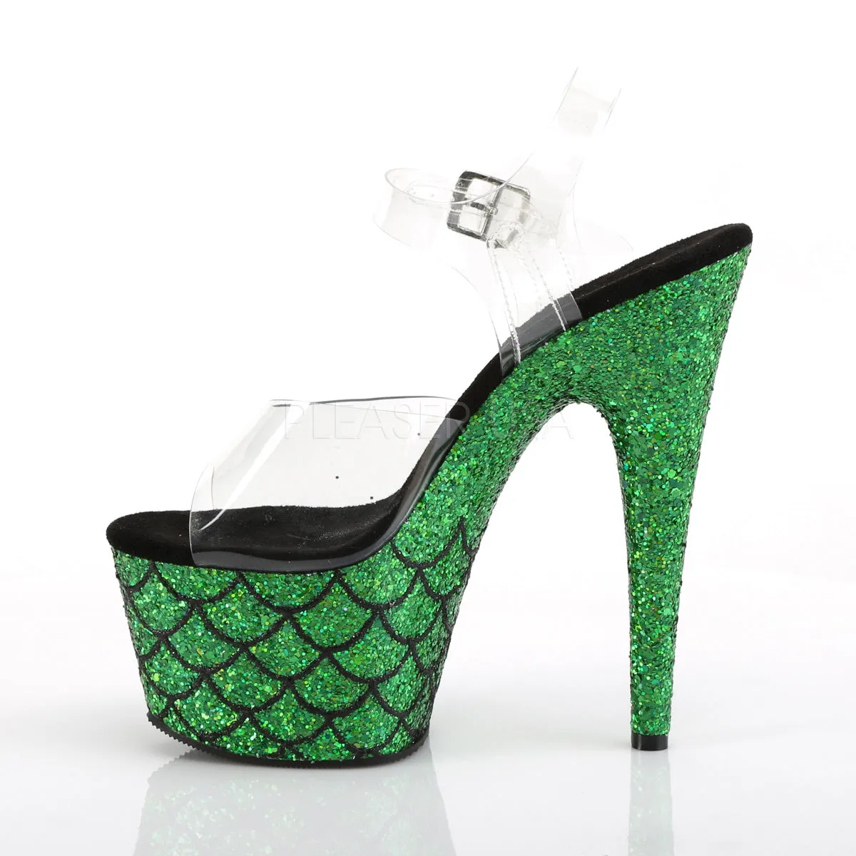 ADORE-708MSLG  Clear/Green Multi Glitter