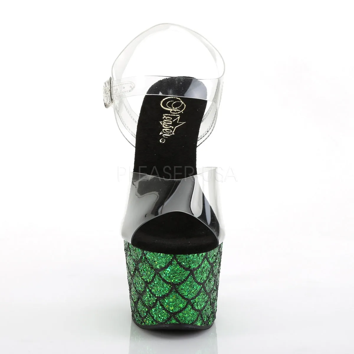ADORE-708MSLG  Clear/Green Multi Glitter