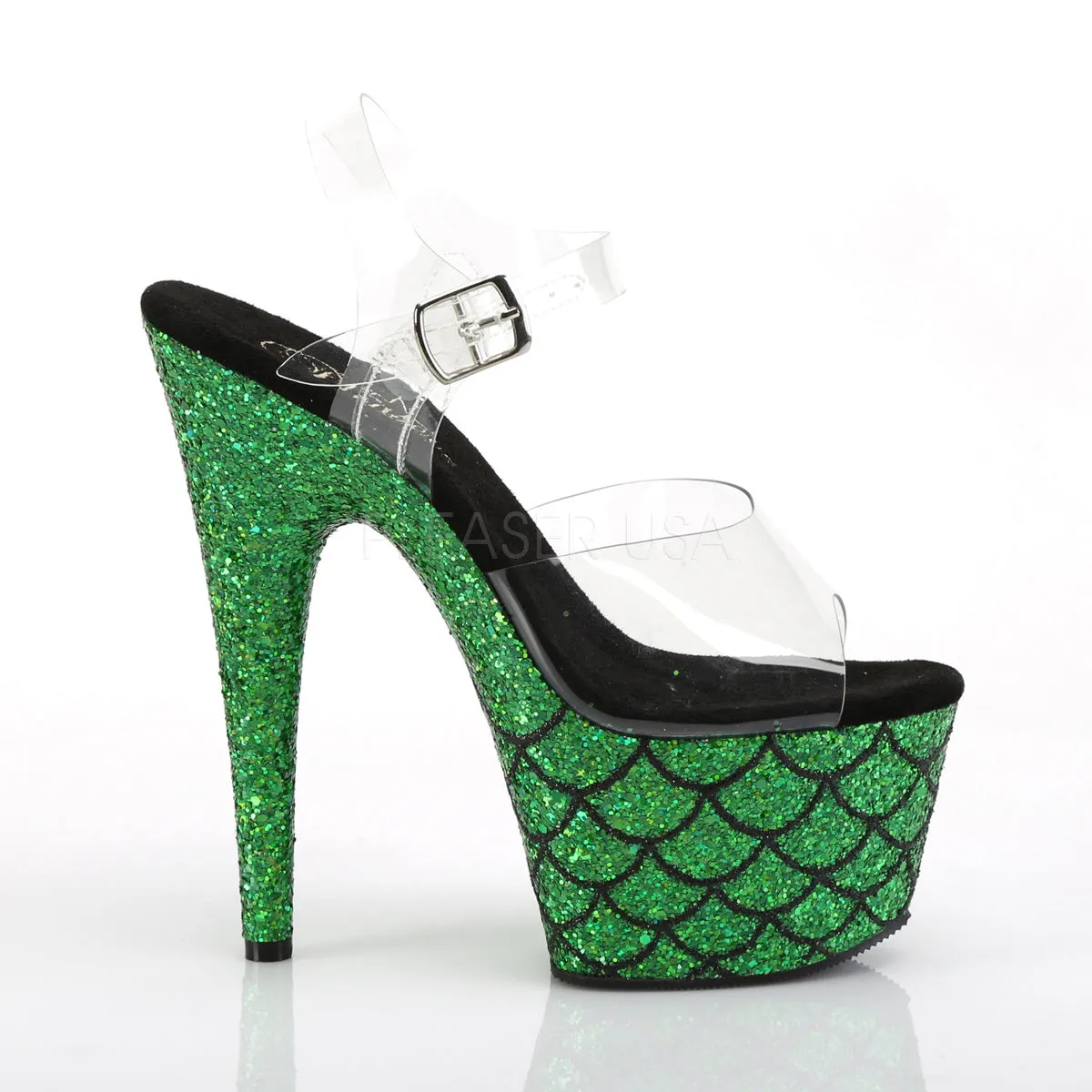 ADORE-708MSLG  Clear/Green Multi Glitter