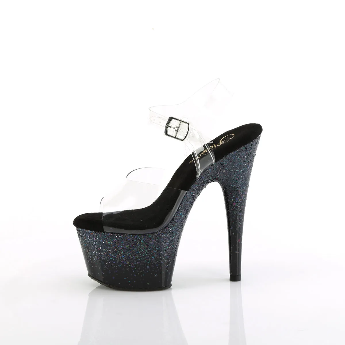 ADORE-708SS  Clear/Black Multi Glitter