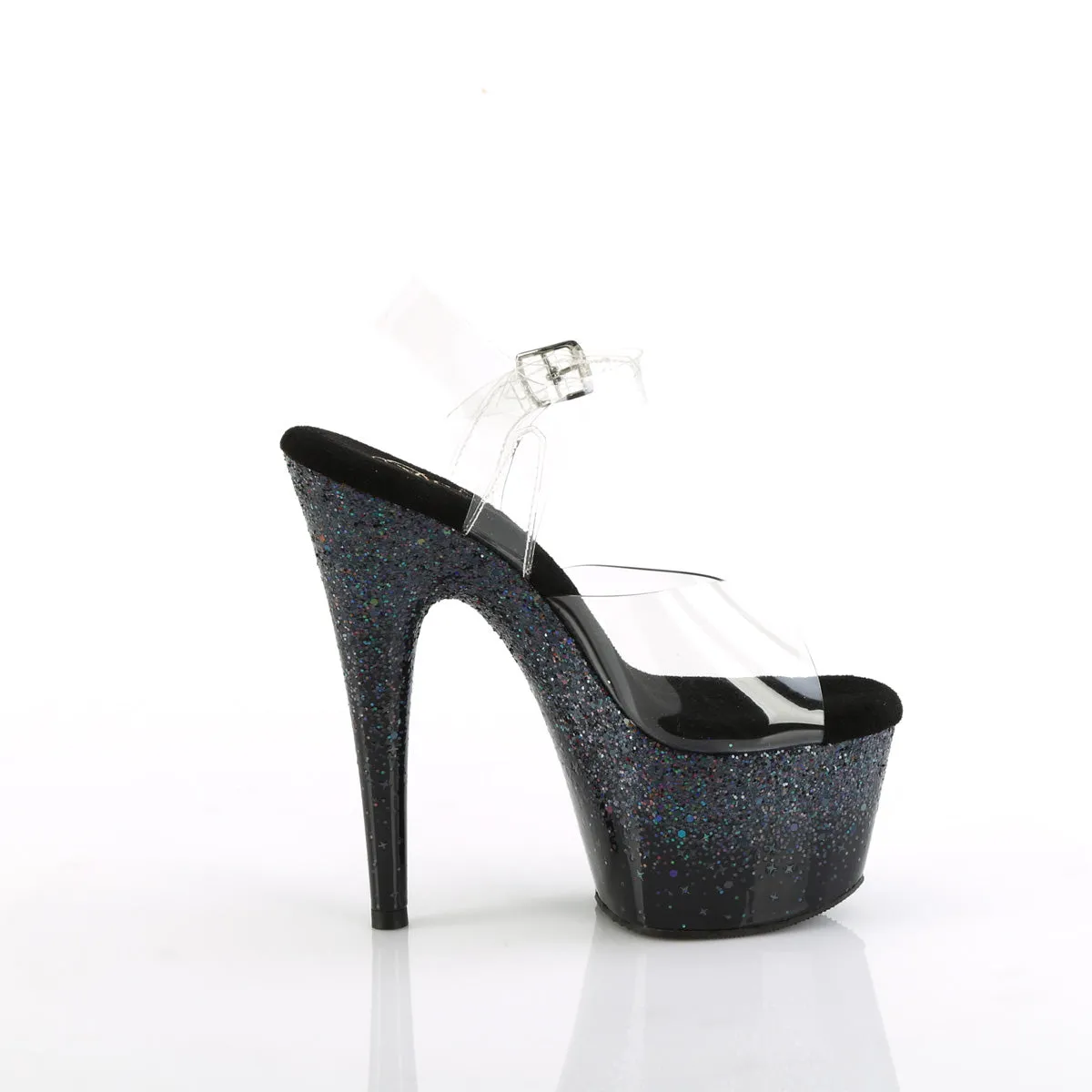 ADORE-708SS  Clear/Black Multi Glitter