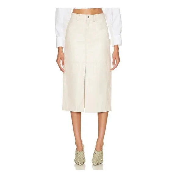 A.L.C. Alden Faux Leather Midi Skirt
