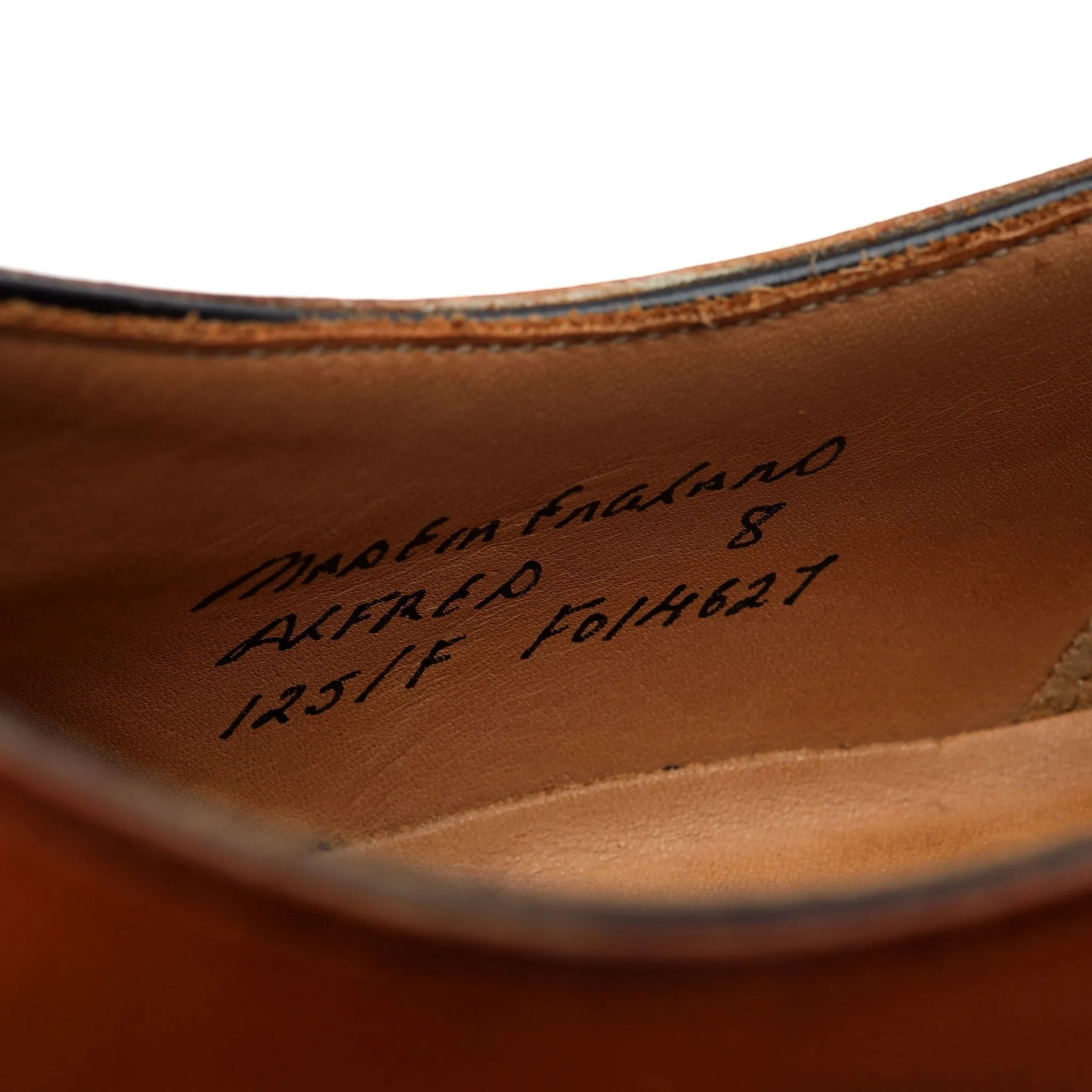 'Alfred' Tan Brown Leather Oxford UK 8 F