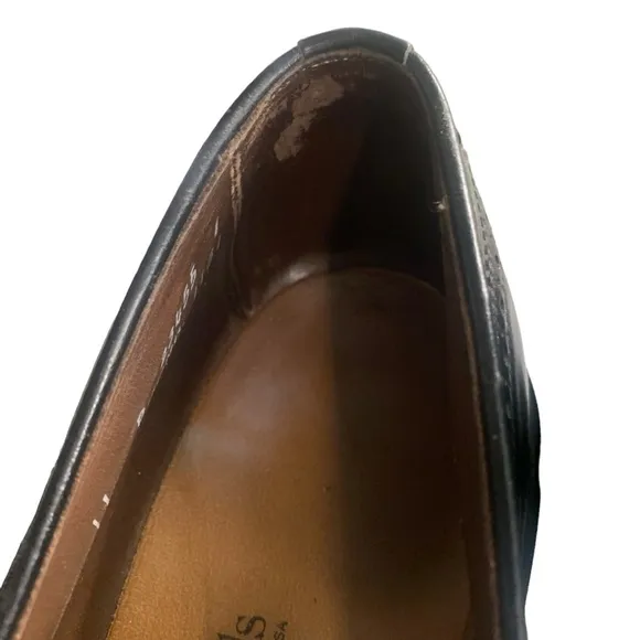 Allen Edmonds Men's Manchester 8507 Black Leather Wingtip Tassel Loafer Size 11B