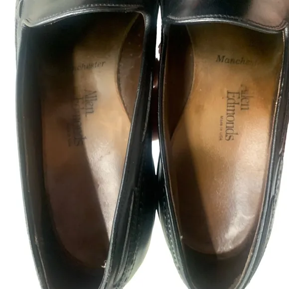 Allen Edmonds Men's Manchester 8507 Black Leather Wingtip Tassel Loafer Size 11B