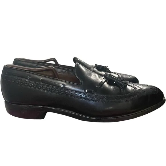 Allen Edmonds Men's Manchester 8507 Black Leather Wingtip Tassel Loafer Size 11B