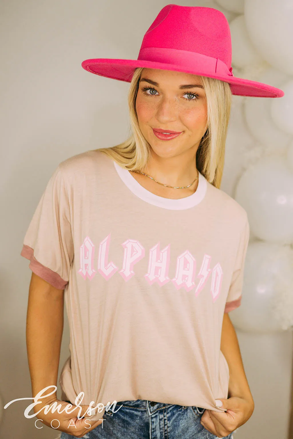 Alpha O Recruitment Colorblock Ringer Tee