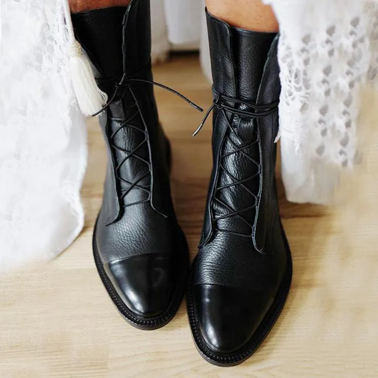 ALTHEA™ - Lace-Up Ankle Boots