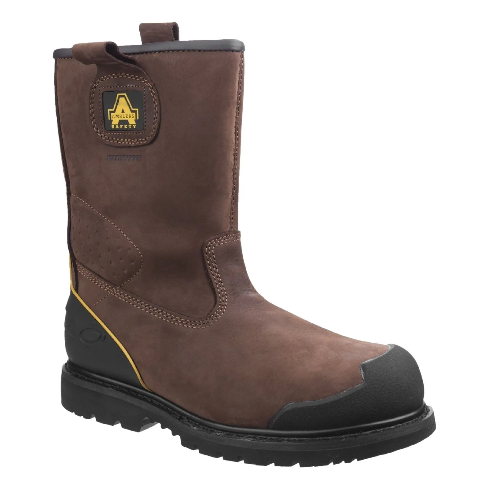 Amblers Men Boots - FS223 Goodyear Welted Industrial Safety Boot in Brown, 6-13