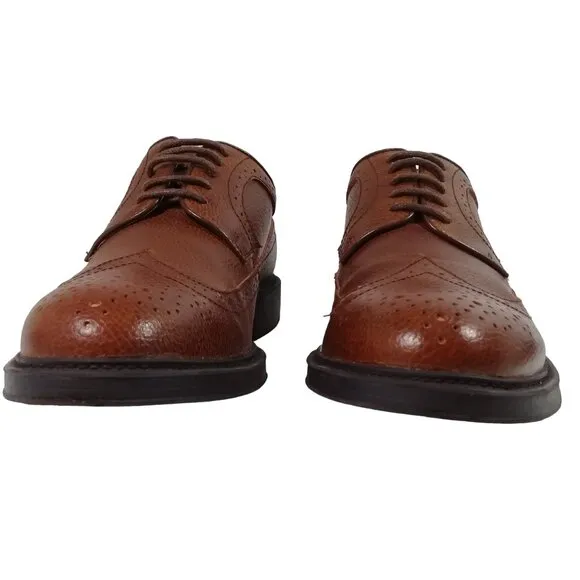 American Eagle Men's Lace-Up Leather Oxford Wingtip Shoes Size 10