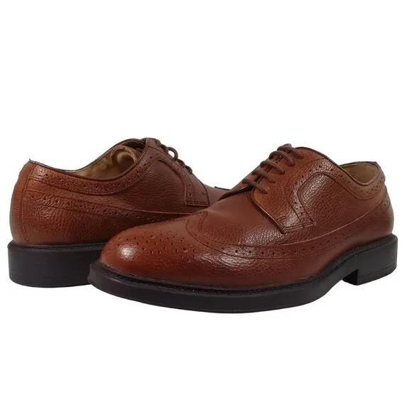 American Eagle Men's Lace-Up Leather Oxford Wingtip Shoes Size 10