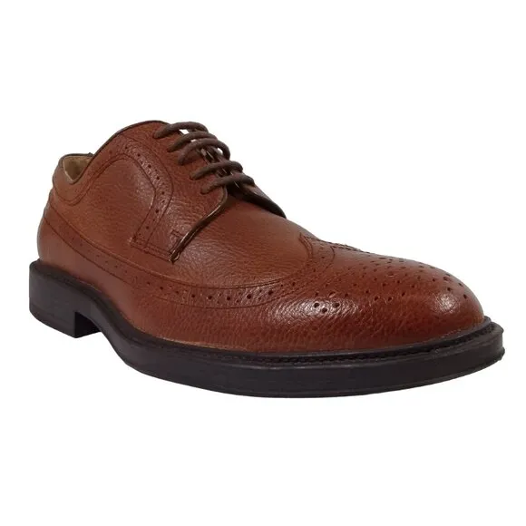 American Eagle Men's Lace-Up Leather Oxford Wingtip Shoes Size 10