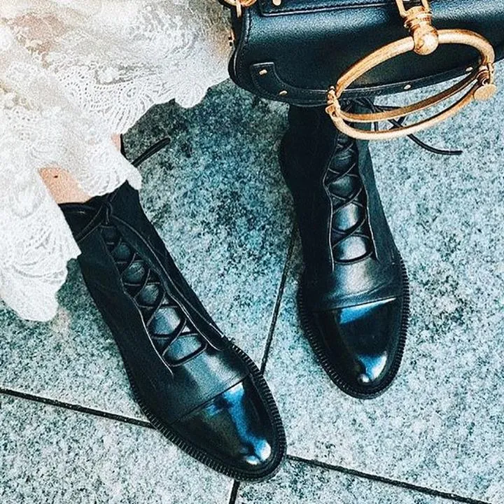 Angelina | Premium High Cut Leather Boots for Women