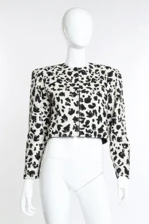 Animal Print Sequin Jacket