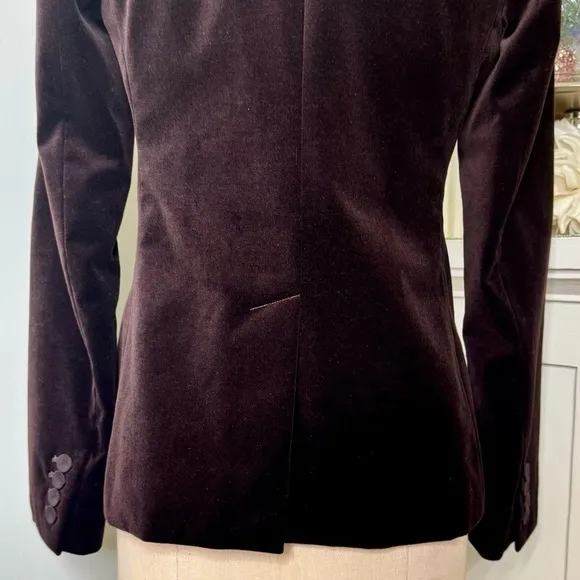 Ann Taylor LOFT Velvet Blazer Jacket One Button Size 0