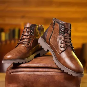 Anthony |  Rugged Leather Lace-Up Boots for Men