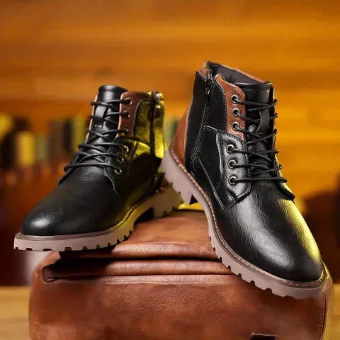 Anthony |  Rugged Leather Lace-Up Boots for Men