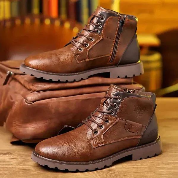 Anthony |  Rugged Leather Lace-Up Boots for Men