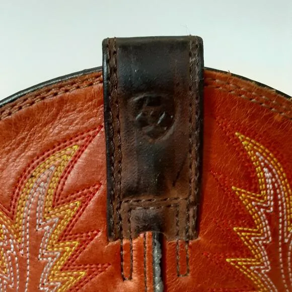 Ariat WorkHog Wide Western Boot Kids 7 Cowboy Boots Square Toe Orange Halloween