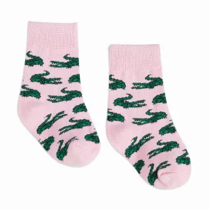 Baby Gator Pink Socks