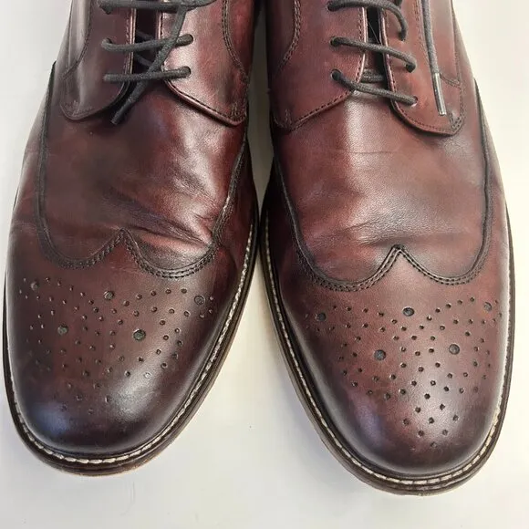 Banana Republic Shoes 12 Burgundy Digby Brogue Wingtip Oxford Dress Classic