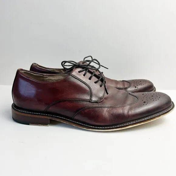Banana Republic Shoes 12 Burgundy Digby Brogue Wingtip Oxford Dress Classic