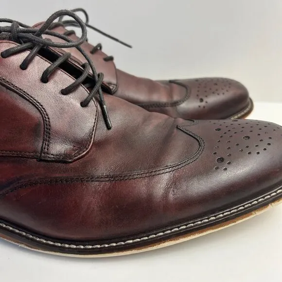 Banana Republic Shoes 12 Burgundy Digby Brogue Wingtip Oxford Dress Classic
