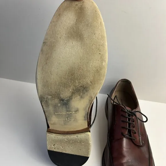 Banana Republic Shoes 12 Burgundy Digby Brogue Wingtip Oxford Dress Classic